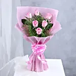 Pretty In Pink Bouquet & Truffle Cake Combo