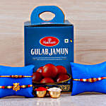 Set Of 3 Rakhis And Gulab Jamun Tin Canada Gift Set Of 3 Rakhis And