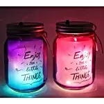 LED Enjoy Your Life Quote Mason Jar