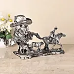 Cowboy Horse Polyresin Figurine