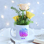 Sunkissed Roses Libra Personalised Mug