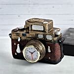 Old Timey Camera Clock- Brown