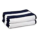 Everyday Luxury Towel- Navy Blue & White