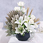 Luxury White Lily Ensemble Flower Bouquet