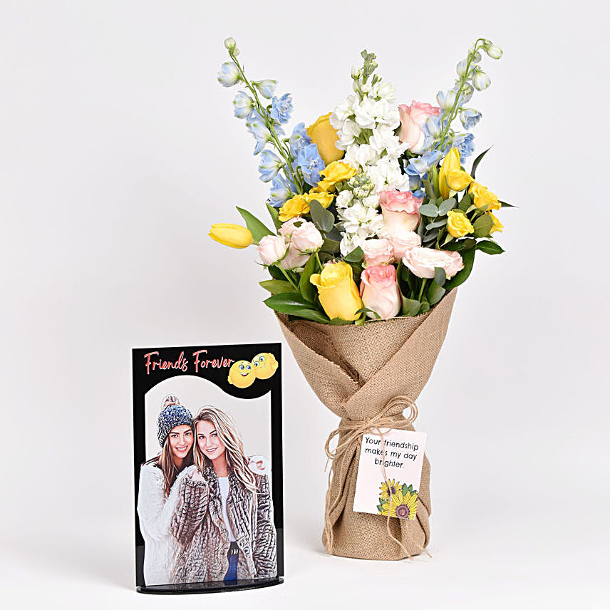Brighter Days Bouquet and Personalised Caricature