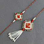 Bandhani Bhaiya-Bhabhi Rakhi Set - For Australia