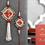 Bandhani Bhaiya-Bhabhi Rakhi Set - For Australia