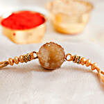 Stone Agate Round Rakhi