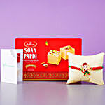 Appealing Bal Ganesha Kids Rakhi And Soan Papdi