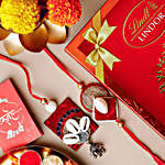 Sustainable Bhaiya-Bhabhi Rakhi Set & Lindt Chocolate Combo