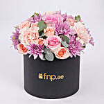 Elegant Flower Arrangement in Black Box