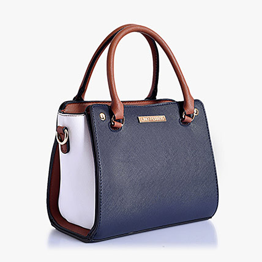 Buy/Send Lino Perros Dual Tone Blue Handbag Online- FNP