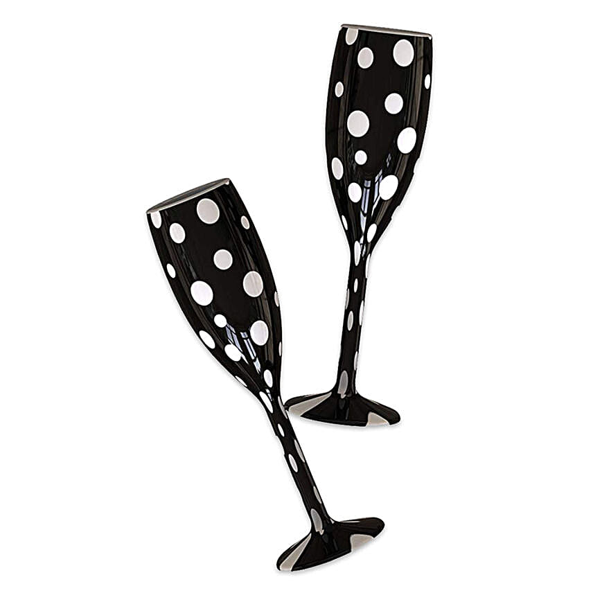 Kate spade polka dot best sale champagne flutes