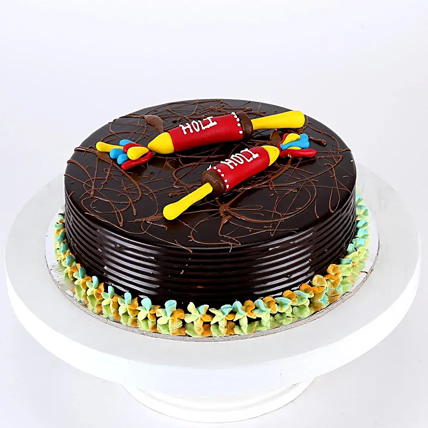 Holi Special Pichkari Chocolate Cake- Half Kg