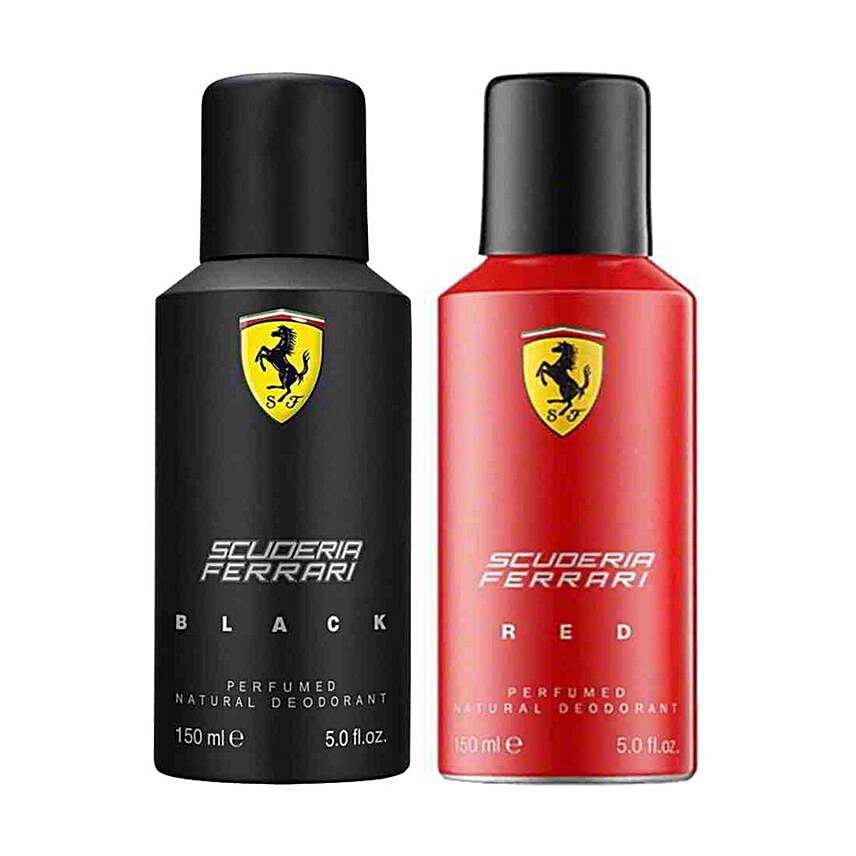 Buy/Send Scuderia Ferrari Black & Red Pack of 2 Deo Online- FNP