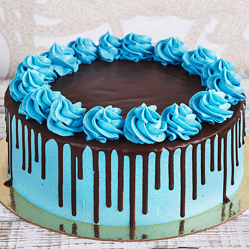 Buy Send Designer Chocolate Cream Cake Half Kg Eggless Online Ferns N Petals