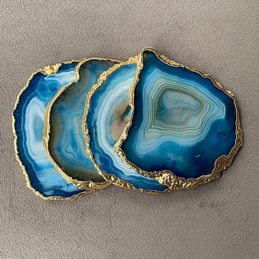 Blue Agate Coasters