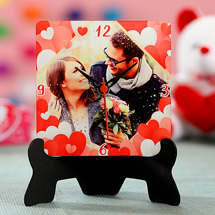 Personalised Heart Table Clock