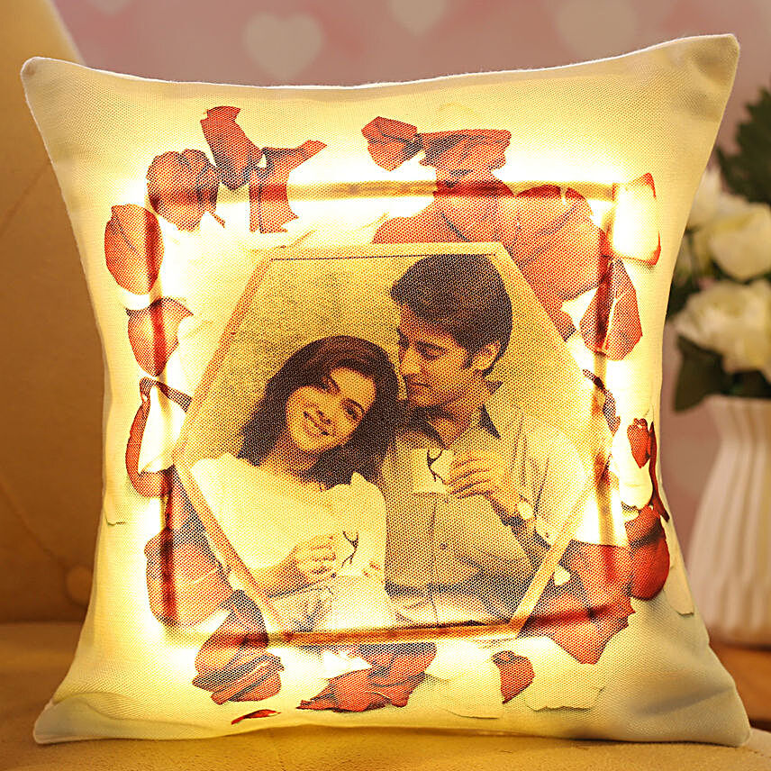 Valentine Personalised Cushions  Personalised Pillows for Valentine's Day  Online to India - MyFlowerTree