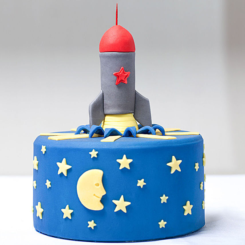 Designer Space Rocket Truffle Cake 1.5 Kg Eggless