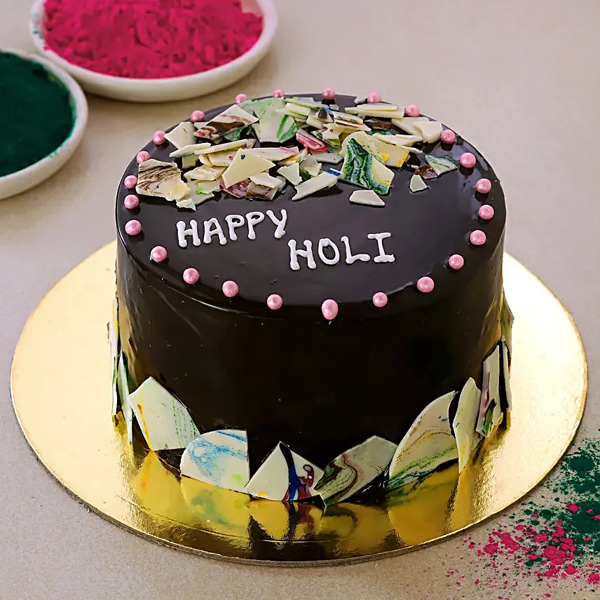 Holi Special Chocolate Cream Cake- Half Kg