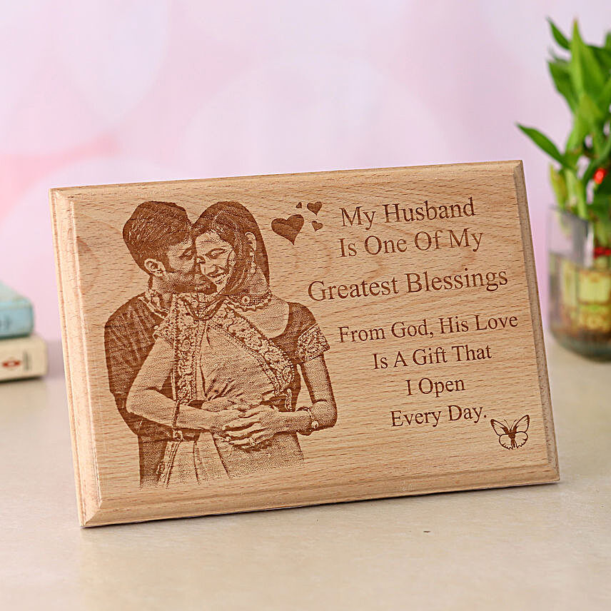 Personalised Wooden Frame For Husband