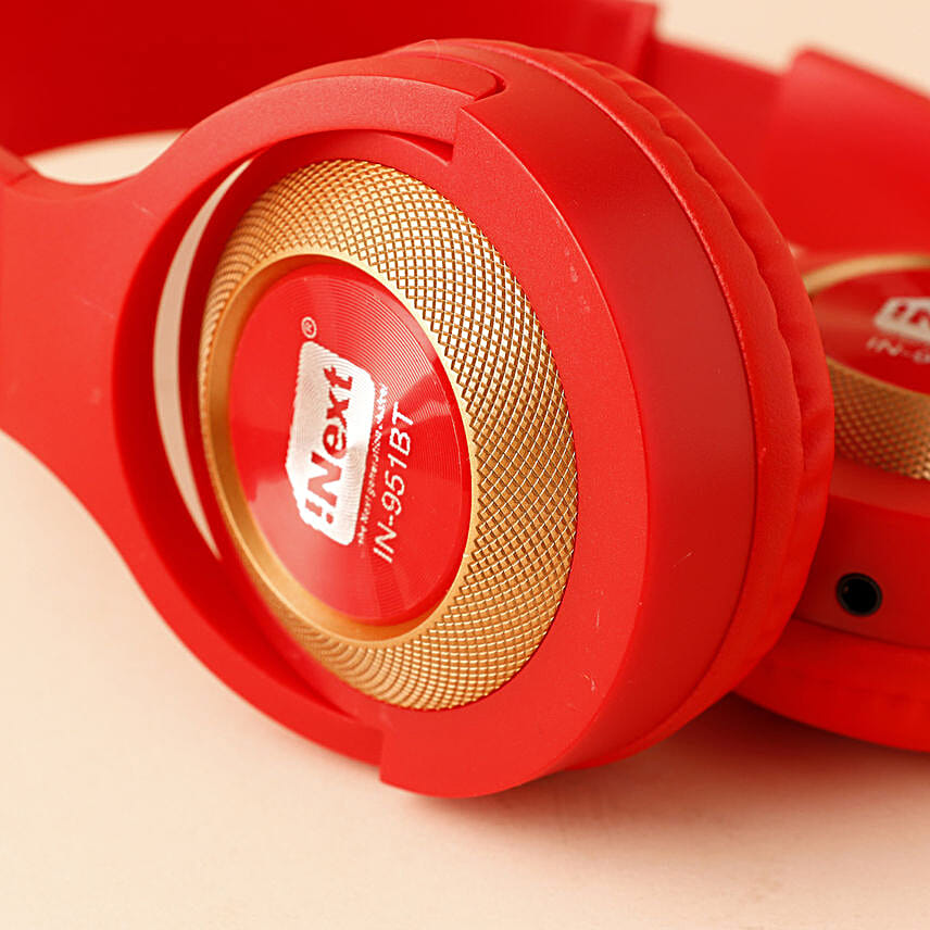 Buy Send Inext Red Stereo Headphone Online FNP