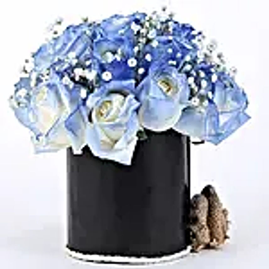 Buy/Send Shaded Love- Blue Roses Arrangement Online- FNP
