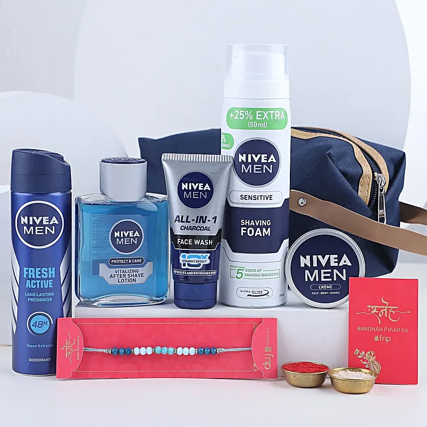 Sneh Ethnic Beads Rakhi N Nivea Men Shaving Kit