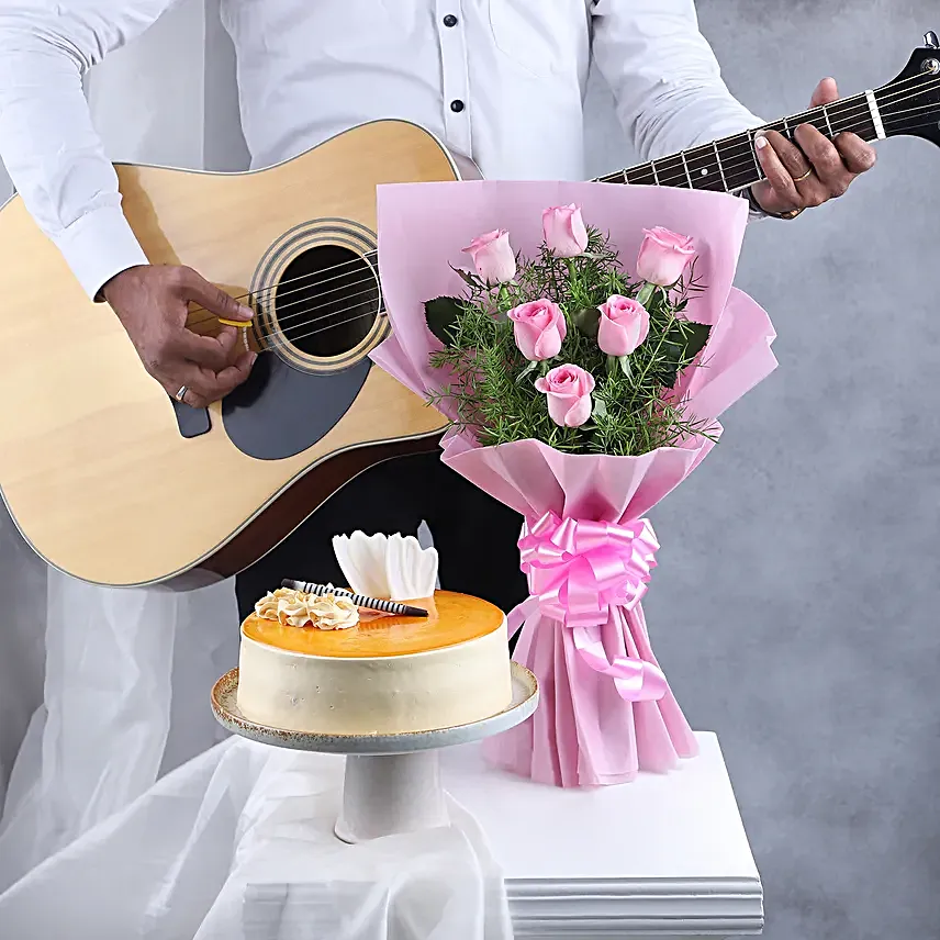 Sweet Rose Wishes With Guitarist