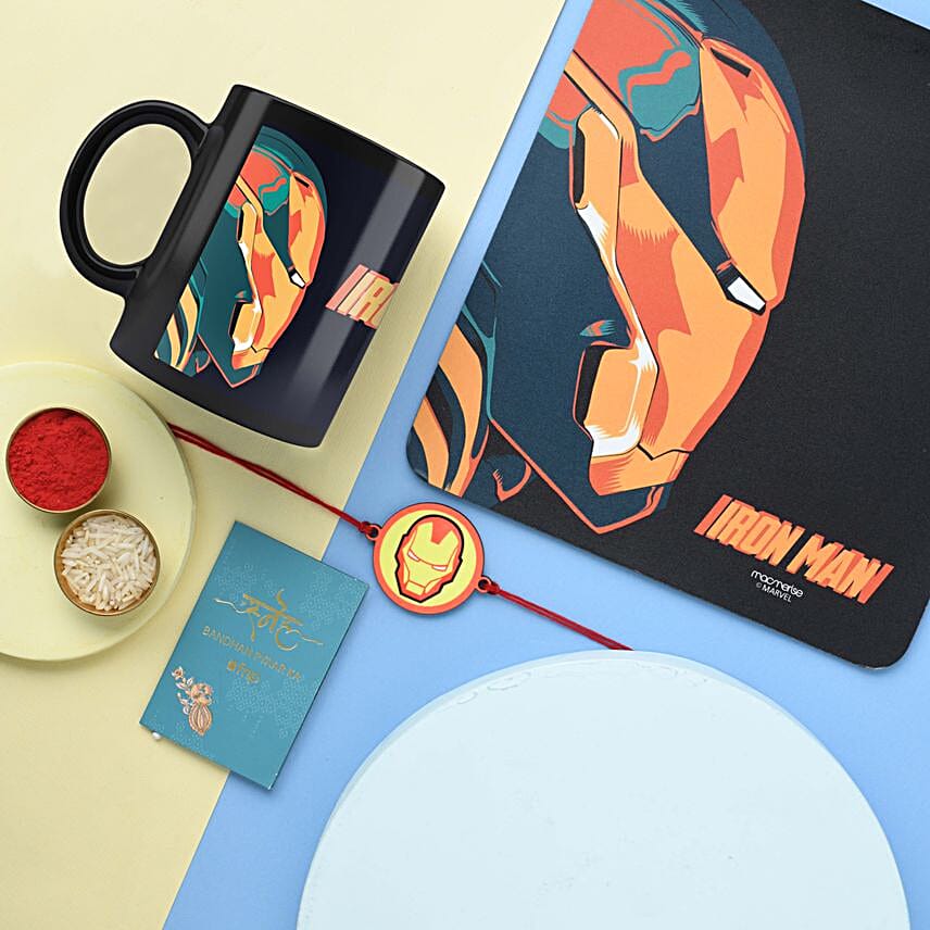 Iron Man Themed Desk Essentials With Rakhi