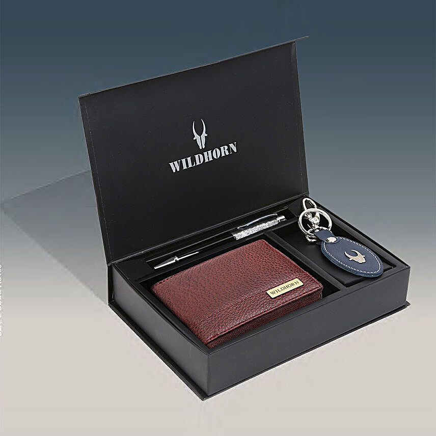 Brown Wallet Combo Gift Box