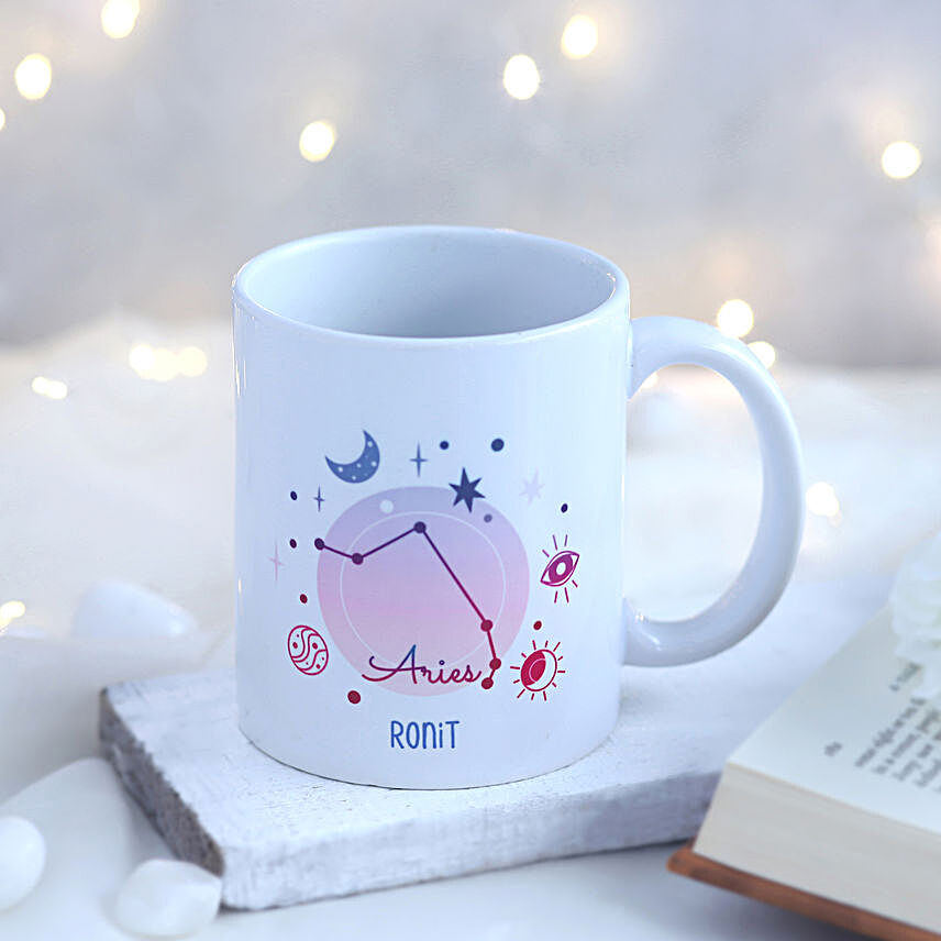 Personalised Aries Zodiac Mug