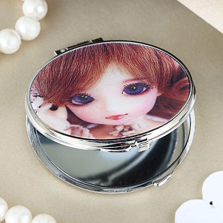 Cute Doll Compact Gift Mirror