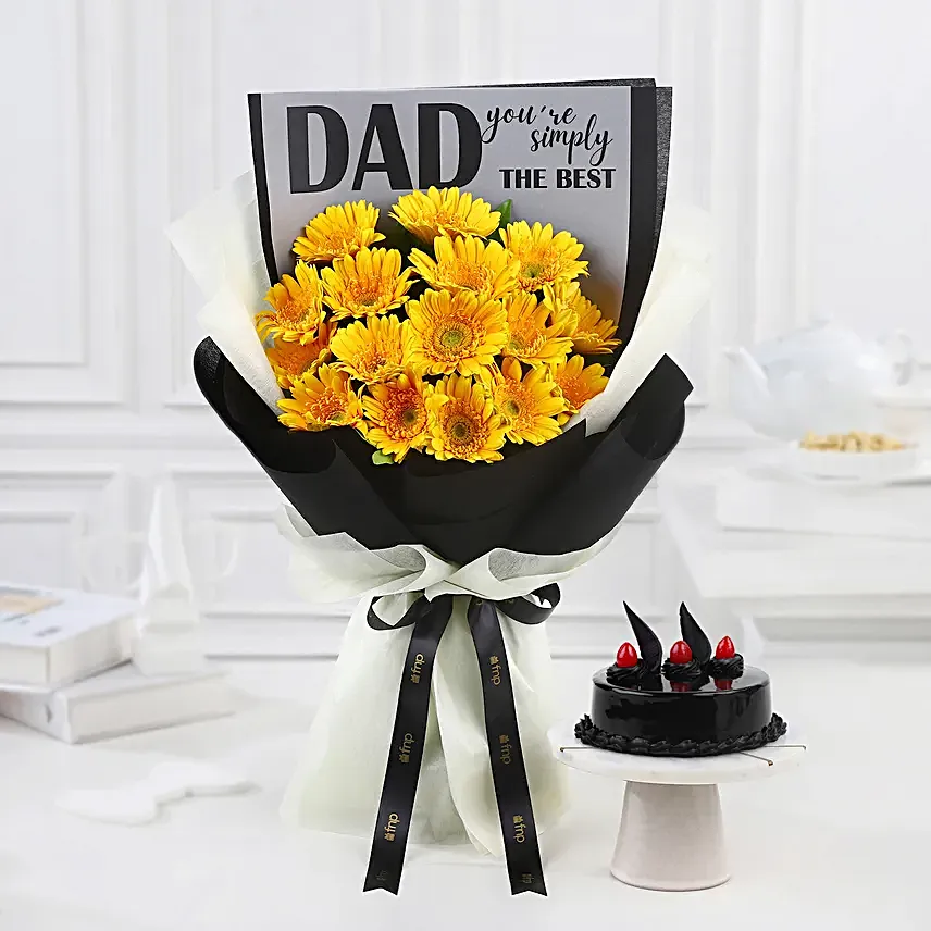 Buy/Send Best Dad Bouquet & Cake Combo Online- FNP