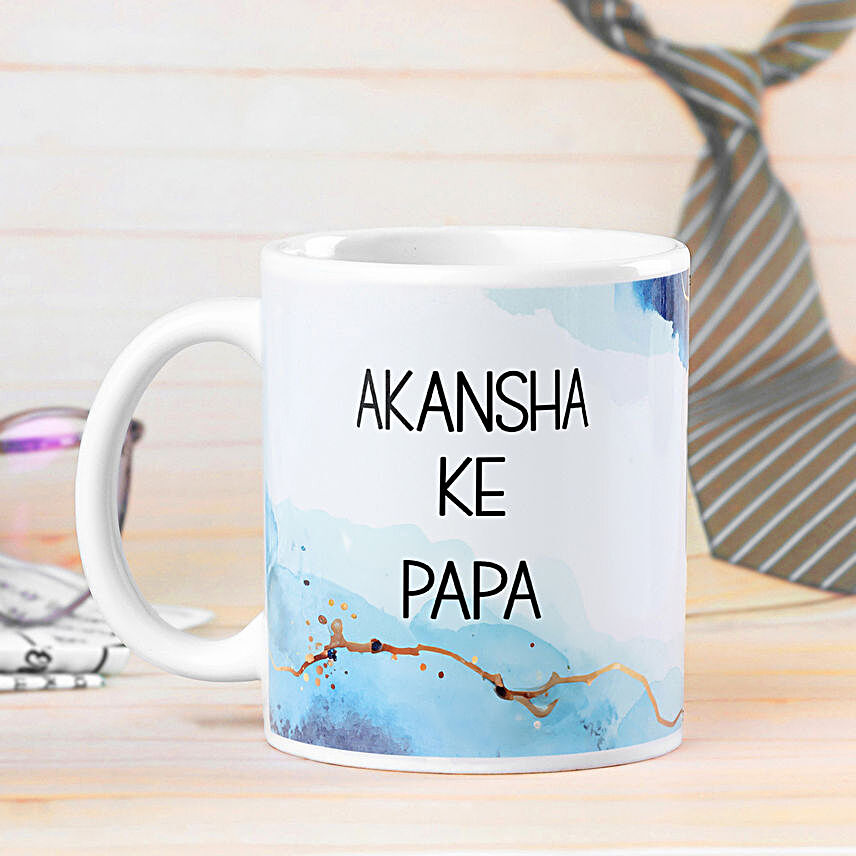 White Personalised Mug For Dad