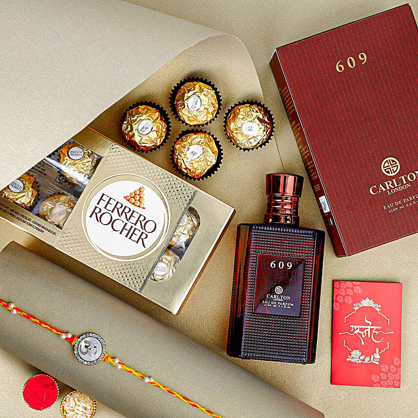 Om Essence Rakhi & Carlton Perfume With Rochers