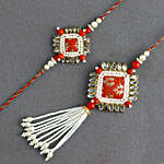 Bandhani Bhaiya-Bhabhi Rakhi Set