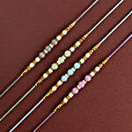 Zen Beadwork Rakhi Set & Nuts Indulgence Pack