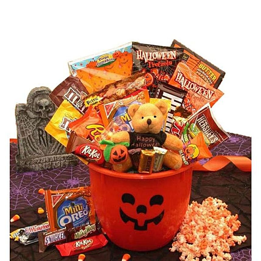 Playful Jack O Lantern Basket