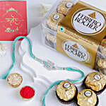 Imperial American Diamond Rakhi & Ferrero Delight