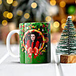 Personalised Green Merry Christmas Mug