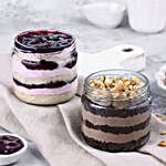 Luxurious Blueberry & Choco Walnut Jar Cakes