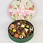 Delectable Chocolates In Floral Box 21 Pcs