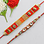 Traditional Kundan Rakhi Set