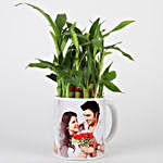 Lucky Bamboo in Personalised White Mug