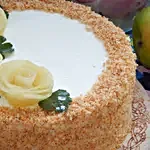 Roses On Top Pineapple Designer Cake- 1 Kg Eggless