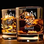 Personalised Couple Whiskey Glass Set of 2