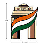 India Gate Themed Multicoloured Metal Lapel Pin