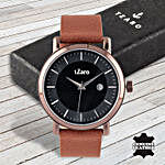 Tzaro Date Display Brown Watch